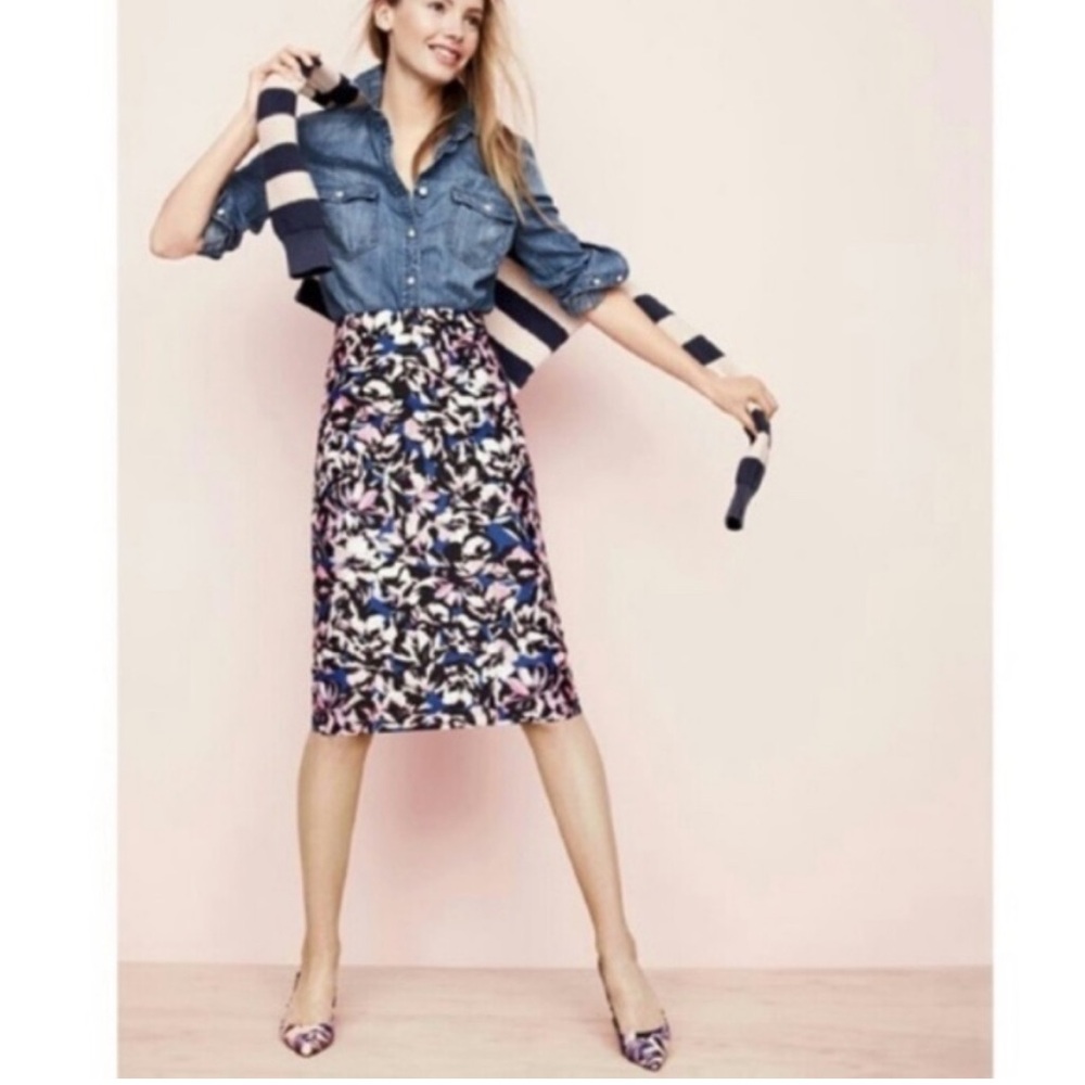 J. Crew • Hibiscus Pencil Skirt